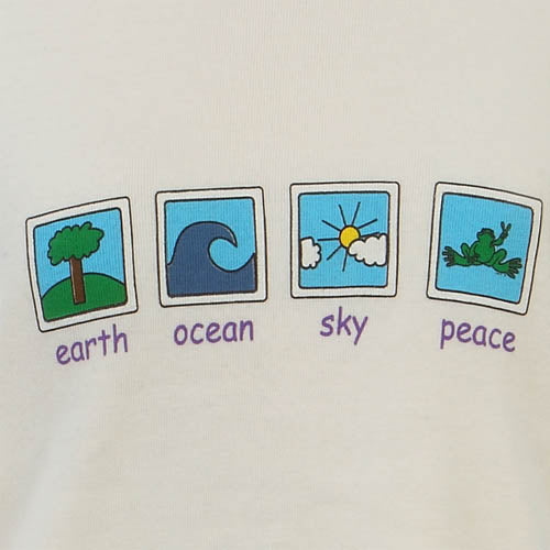 Peace Frogs Junior Cream Elements Long Sleeve T-Shirt