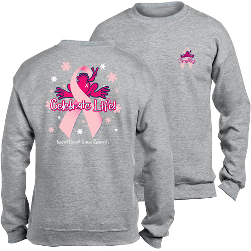 Peace Frogs Celebrate Life Adult Crewneck Sweatshirt