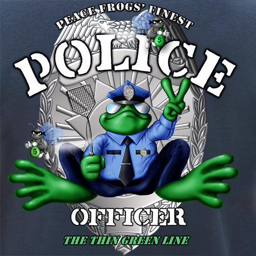 Peace Frogs Adult Police Short Sleeve T-Shirt