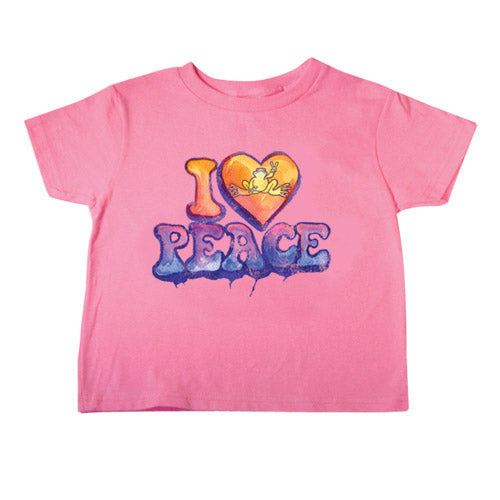 I Heart Peace Frogs Toddler Short Sleeve T-Shirt
