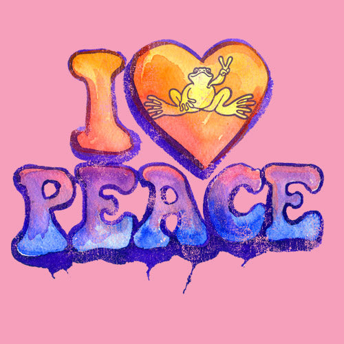 I Heart Peace Frogs Toddler Short Sleeve T-Shirt