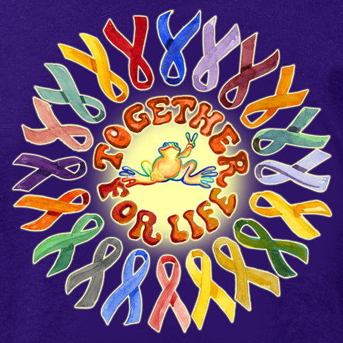 Peace Frogs Adult Ribbons Short Sleeve T-Shirt