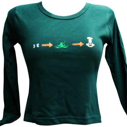 Peace Frogs Junior Hunter Food Chain Crop Long Sleeve T-Shirt