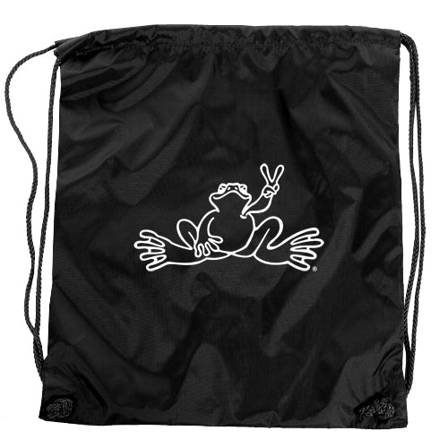 Peace Frogs Nylon Backpack - Black