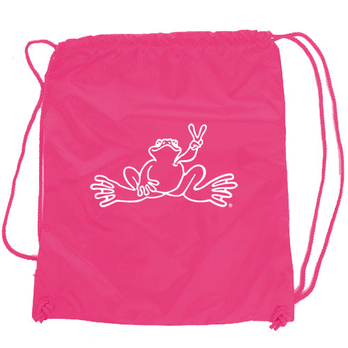 Peace Frogs Nylon Backpack - Hot Pink