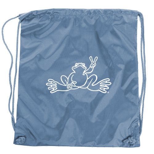 Peace Frogs Nylon Backpack - Light Blue