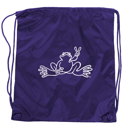 Peace Frogs Nylon Backpack - Purple