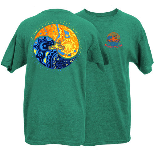 Peace Frogs Adult Sun Moon Ying Yang Short Sleeve T-Shirt