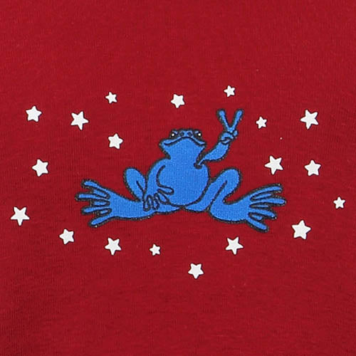 Peace Frogs Junior Maroon Stars V-Neck Long Sleeve T-Shirt