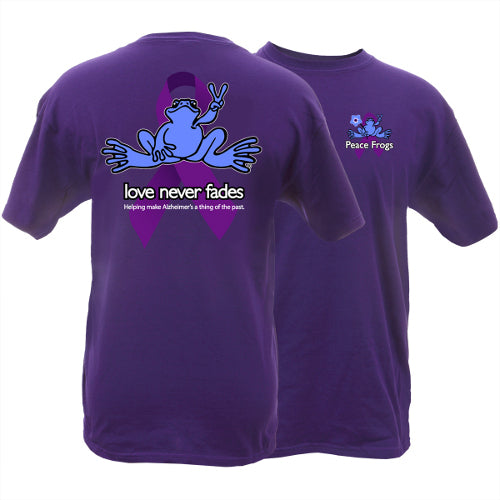 Peace Frogs Adult Alzheimer's Awareness Short Sleeve T-Shirt