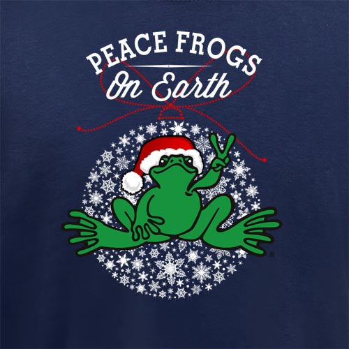 Peace Frogs Adult Peace Frogs on Earth Short Sleeve T-Shirt