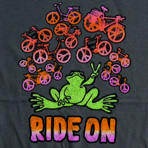 Peace Frogs Ride On Frog Short Sleeve T-Shirt