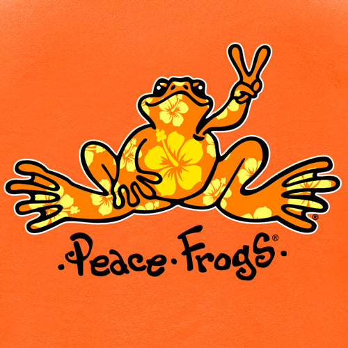 Peace Frogs Hibiscus Frog Short Sleeve T-Shirt