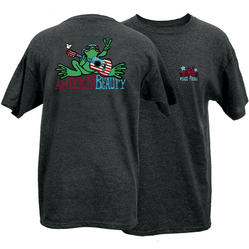 Peace Frogs Adult American Beauty Frog Short Sleeve T-Shirt