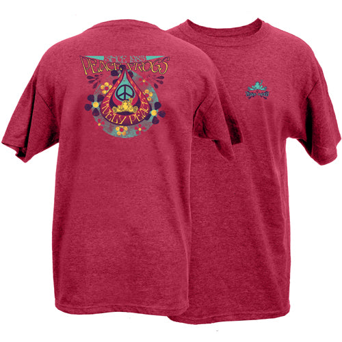 Peace Frogs Adult Teardrop Frog Short Sleeve T-Shirt