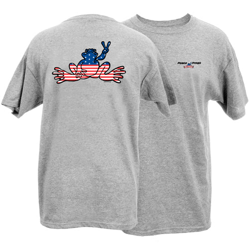 Peace Frogs Adult Granite American Frog T-Shirt