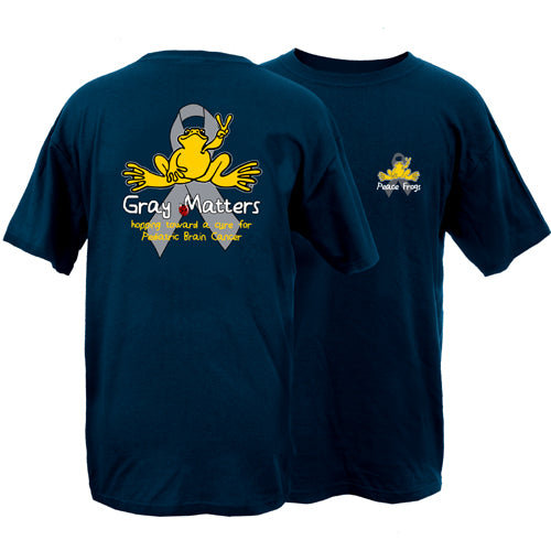 Peace Frogs Pediatric Brain Cancer Frog Short Sleeve T-Shirt