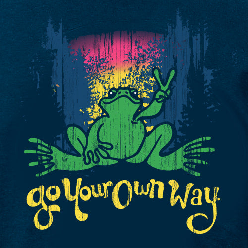 Peace Frogs Go Your Own Way Frog Short Sleeve T-Shirt