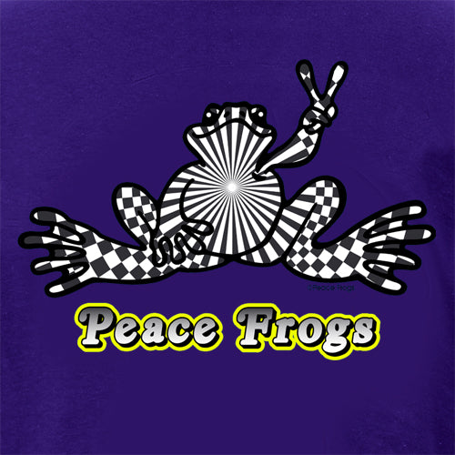 Peace Frogs Checkered Frog Short Sleeve T-Shirt