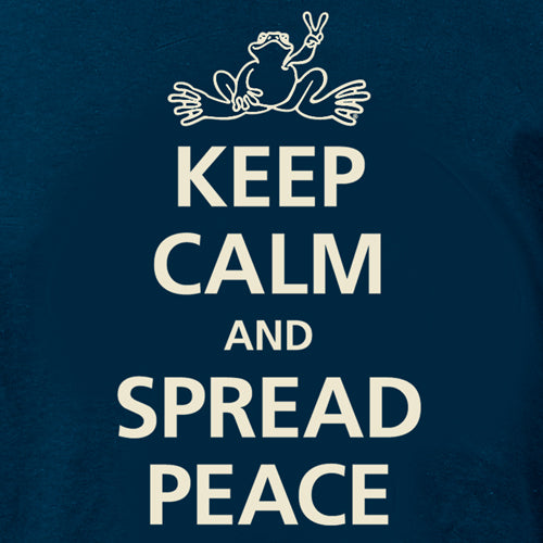 Peace Frogs Keep Calm and Spread Peace Short Sleeve T-Shirt