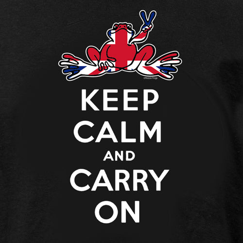Peace Frogs Britain Keep Calm and Carry On Short Sleeve T-Shirt