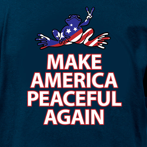 Peace Frogs Make America Peaceful Again Frog Short Sleeve T-Shirt