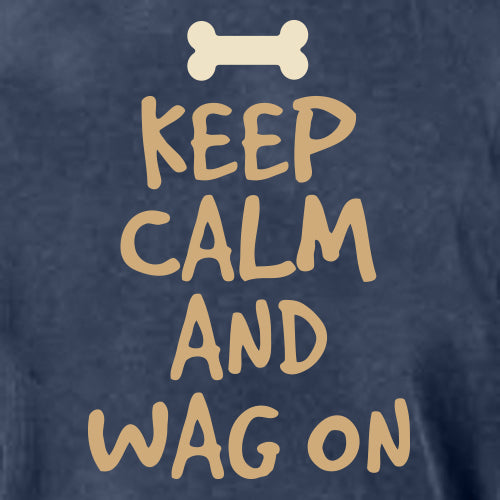 Keep Calm and Wag On Peace Dogs Long Sleeve T-Shirt