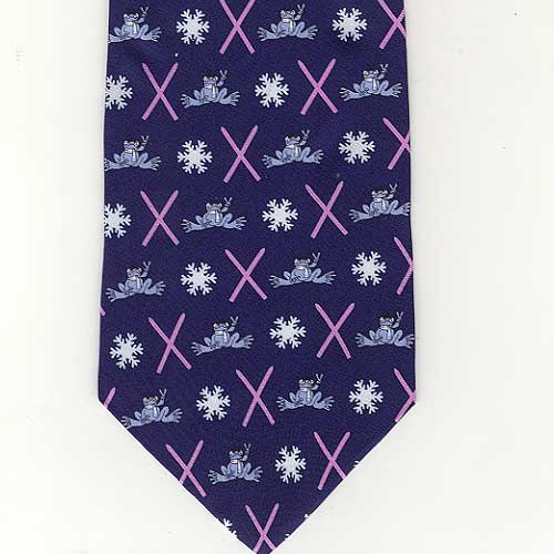 Peace Frogs Ski Neck Necktie
