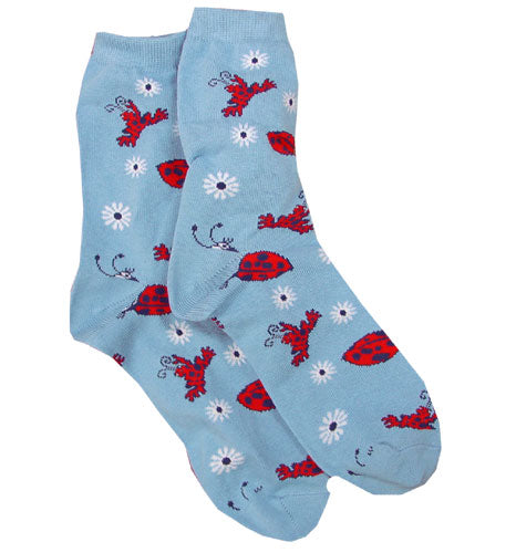 Peace Frogs Ladybug Sock