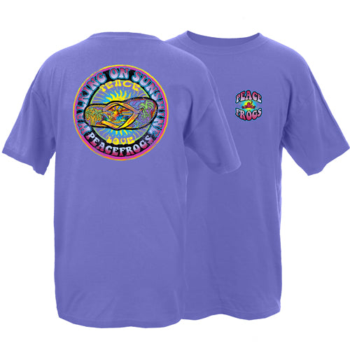 Peace Frogs Walking on Sunshine Frog Garment Dye Short Sleeve T-Shirt
