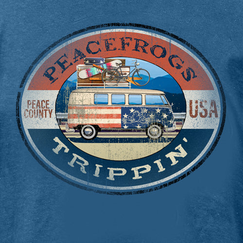 Peace Frogs Road Trippin Garment Dye Short Sleeve T-Shirt