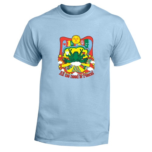 Peace Frogs Adult All We Need Is Peace Short Sleeve T-Shirt