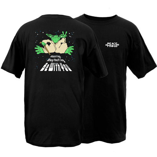 Peace Frogs Frog Be With You Adult Short Sleeve T-Shirt