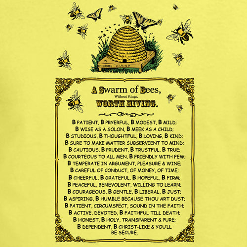 Beyond The Pond Adult Bee Poem Short Sleeve T-Shirt