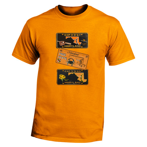 Beyond The Pond Adult Maryland Plates Short Sleeve T-Shirt