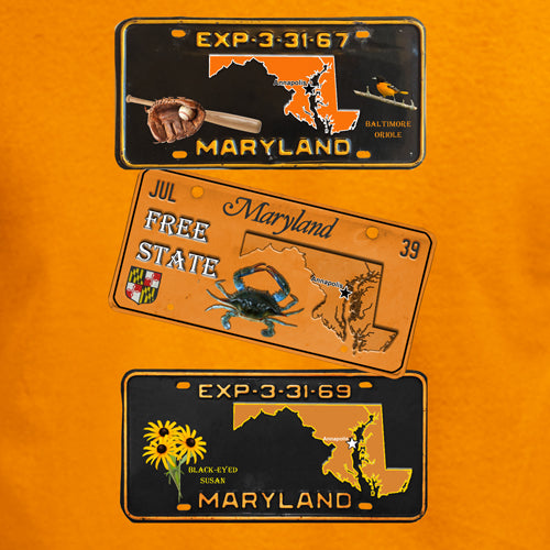 Beyond The Pond Adult Maryland Plates Short Sleeve T-Shirt