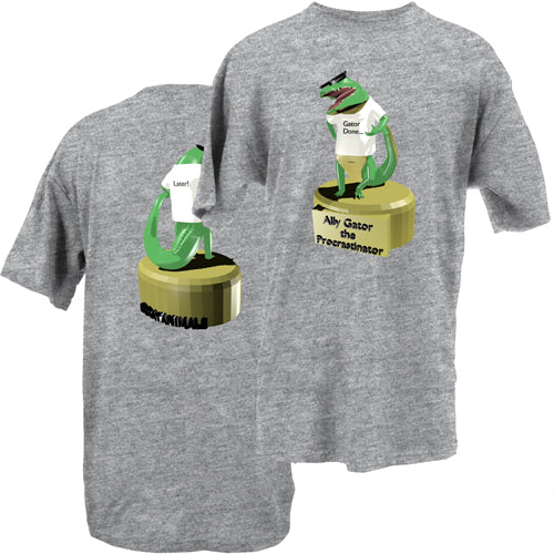 Beyond The Pond Adult Ally Gator the Procrastinator Short Sleeve T-Shirt