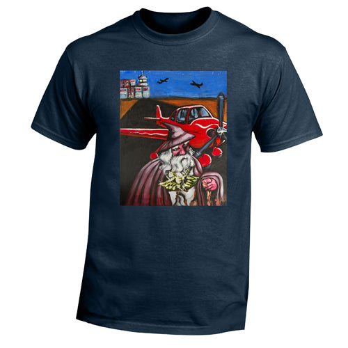 Beyond The Pond Adult Pilot Wizard Short Sleeve T-Shirt