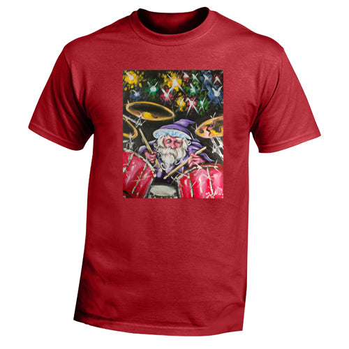 Beyond The Pond Adult Drummer Wizard Short Sleeve T-Shirt