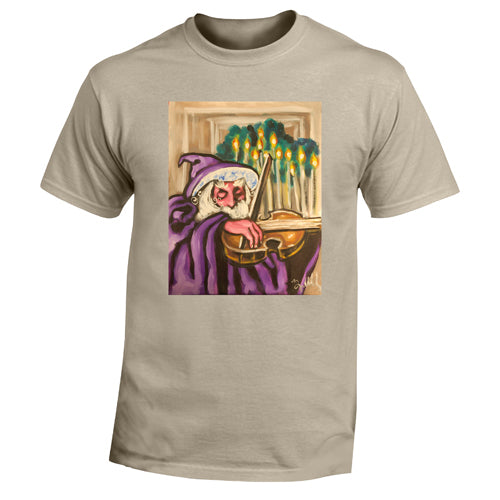 Beyond The Pond Adult Violinist Wizard Short Sleeve T-Shirt