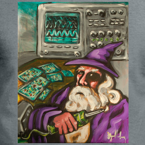 Beyond The Pond Adult Electric Engineer Wizard Short Sleeve T-Shirt
