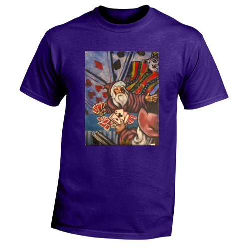 Beyond The Pond Adult Poker Player Wizard Short Sleeve T-Shirt