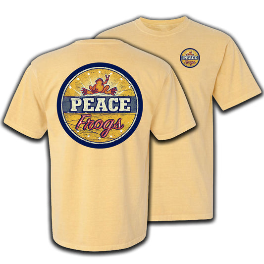 Peace Frogs Adult Vintage Sign Garment Dye Short Sleeve T-Shirt