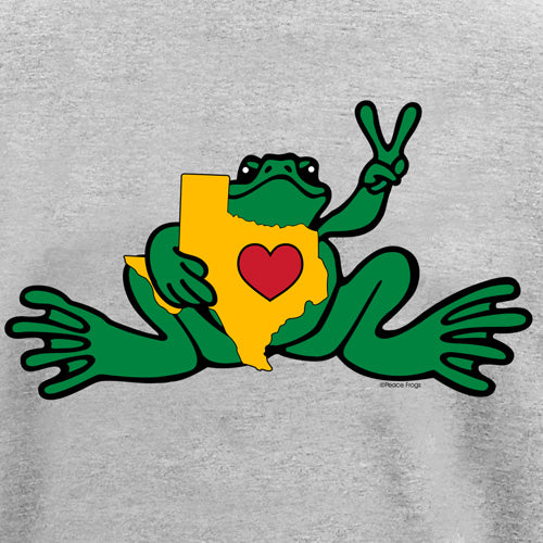 Peace Frogs Adult Love Texas Frog Short Sleeve T-Shirt