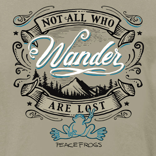 Peace Frogs Wander Adult Garment Dye Long Sleeve T-Shirt