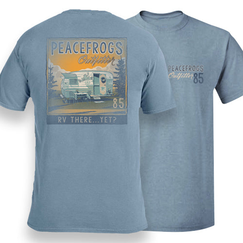 Peace Frogs Adult RV There Yet Frog Garmet Dye Short Sleeve T-Shirt