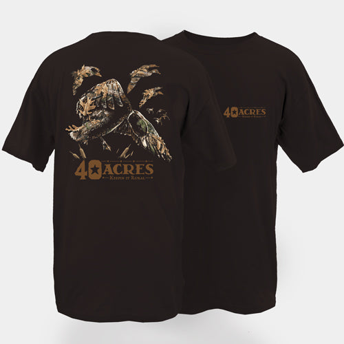 Fourty Acres Camo Duck Landing Adult Short Sleeve T-Shirt