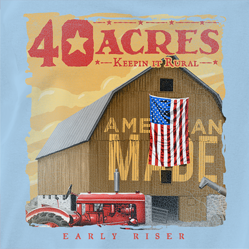 Fourty Acres Early Riser Adult Short Sleeve T-Shirt
