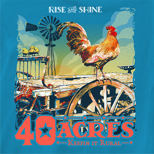 Fourty Acres Rise and Shine Adult Short Sleeve T-Shirt