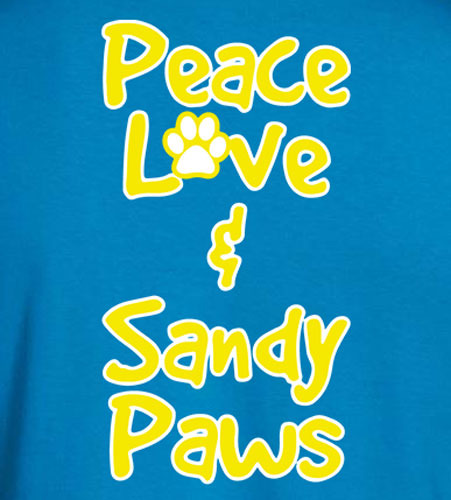 Sandy Paws Peace Dogs Short Sleeve T-Shirt